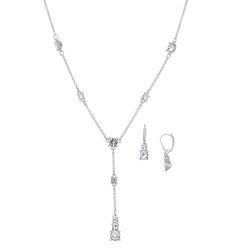 You're Invited 2-Pc. Rhinestone Earrings & Y-Necklace Set