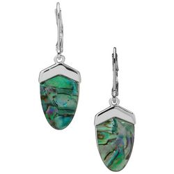 Chaps Stone Lever Abalone Earrings
