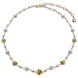 Gloria Vanderbilt 16 in. Pearl Collar Necklace