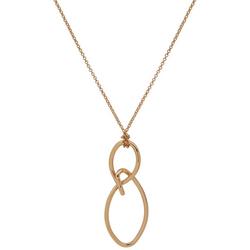 34 In. Twisted Pendant Gold Tone Chain Necklace