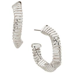 Nine West 1.25 In. Spiral C-Hoop Earrings