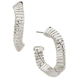 1.25 In. Spiral C-Hoop Earrings