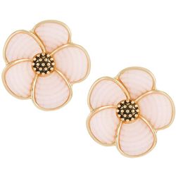 Napier Flower Gold Tone Clip-On Earrings