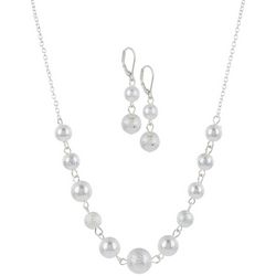 You're Invited 2-Pc. Faux Pearl Bead Necklace Earring Set