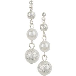 You're Invited 1.75 In. Silver Tone Drop Earrings