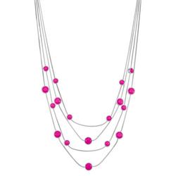 4-Row 16 In. Cabochon Illusion Frontal Necklace
