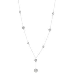 Pave Hearts Fashion Chain Necklace