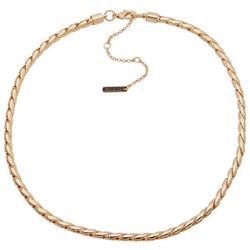 Nine West 17 In. Twisted Gold Tone Chain Necklace