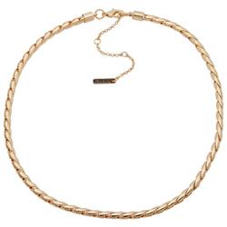 17 In. Twisted Gold Tone Chain Necklace