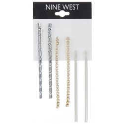 Nine West 3-Pr. Linear Link Coil Tri-Tone Drop Earrings