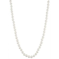 You're Invited Single Row Faux Pearl Silvertone Necklace