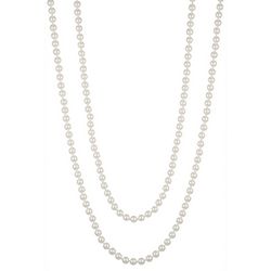 You're Invited 2-Row Faux Pearl Beaded Necklace