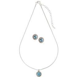 Aqua Blue Earring & Necklace Set