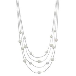 4-Row 16 In. Cabochon Illusion Frontal Necklace