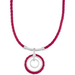 16 In. Nautical Circle Pendant Braid Necklace