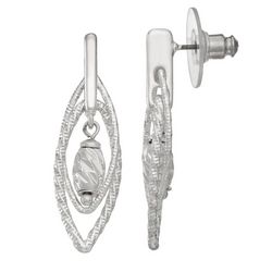Napier 20mm Double Marquise Orbital Bead Dangle Earrings