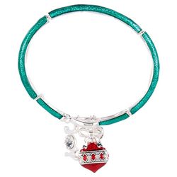 Napier Christmas Ornament Joy Rhinestone Bracelet