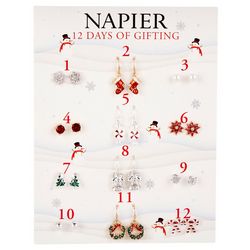 Napier 12-Pr. Christmas Theme Stud & Dangle Earring Set