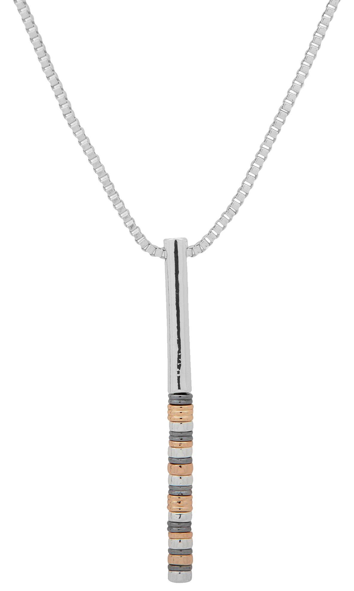 Nine West 18 In. Linear 3-Tone Pendant Chain Necklace
