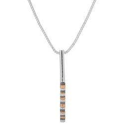 18 In. Linear 3-Tone Pendant Chain Necklace
