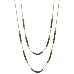 2-Row 38 In. Beaded Frontal Necklace