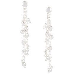 Nine West Linear Chains With Beads Drop Earrings