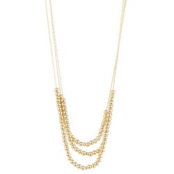 Napier Gold Tone 3-Strand Beaded Necklace