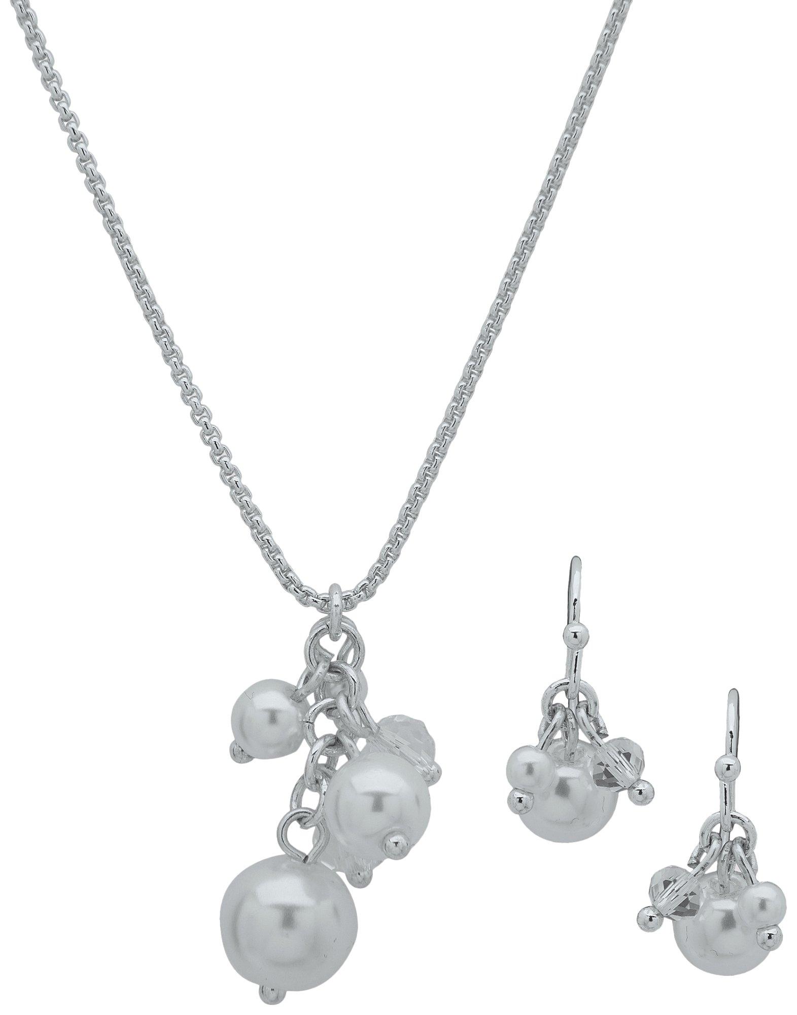 You're Invited 2-Pc. Pearl Cluster Necklace & Earrings Set