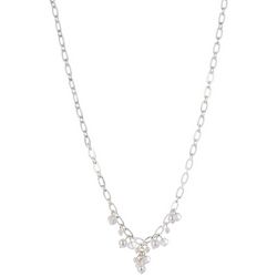 You're Invited Faux Pearl Crystal Charms Chain Necklace