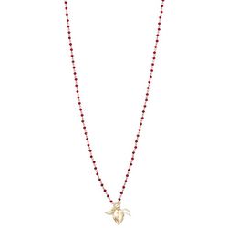 Napier 32 In. Be My Valentine Beaded Chain Necklace