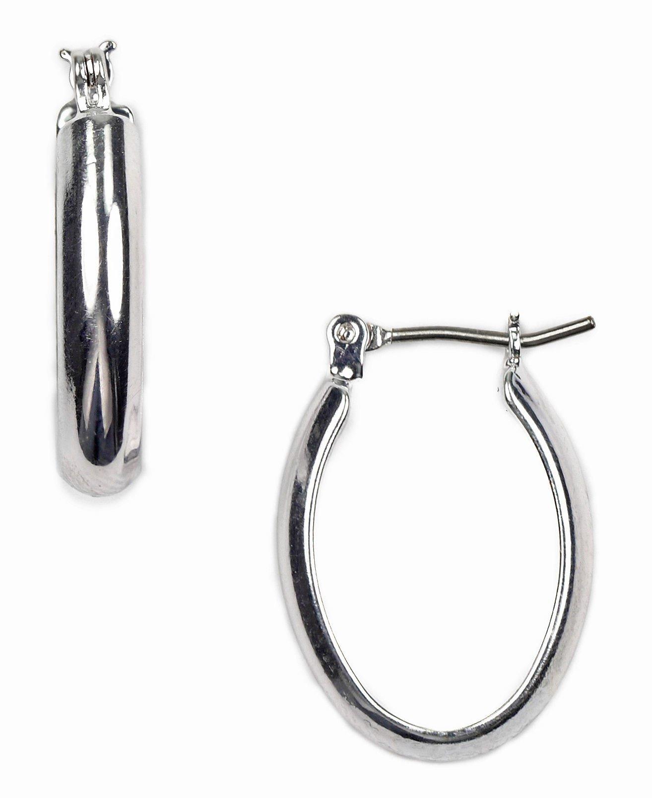 Napier Basic Oval Hoop Earrings