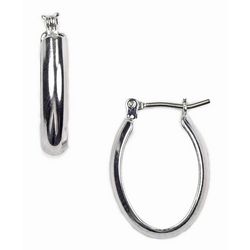 Napier Basic Oval Hoop Earrings