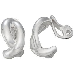 Napier Silver Tone Domed Stud Earrings
