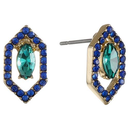 Gloria Vanderbilt Goldtone Crystal Stud Earrings