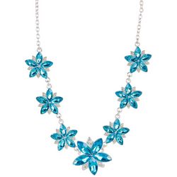 Gloria Vanderbilt 16'' Flower Frontal Necklace