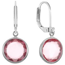 Gloria Vanderbilt Rose Pink Multi-Faceted Earrings