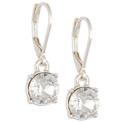 Gloria Vanderbilt Clear Crystal Drop Earrings
