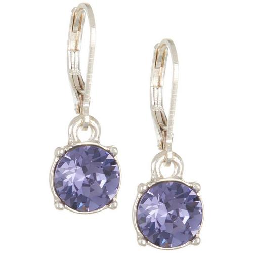 Gloria Vanderbilt Tanzanite Crystal Drop Earrings