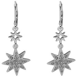 You're Invited Pave Rhinestone Star Drop Earrings