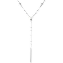 You're Invited Silver Tone Bar Pendant Y Necklace