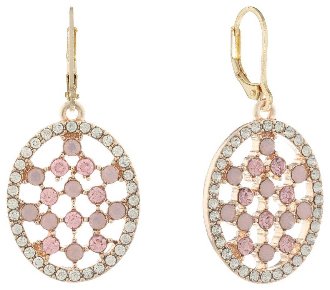 You're Invited Pave Rhinestone Circle Drop Earrings
