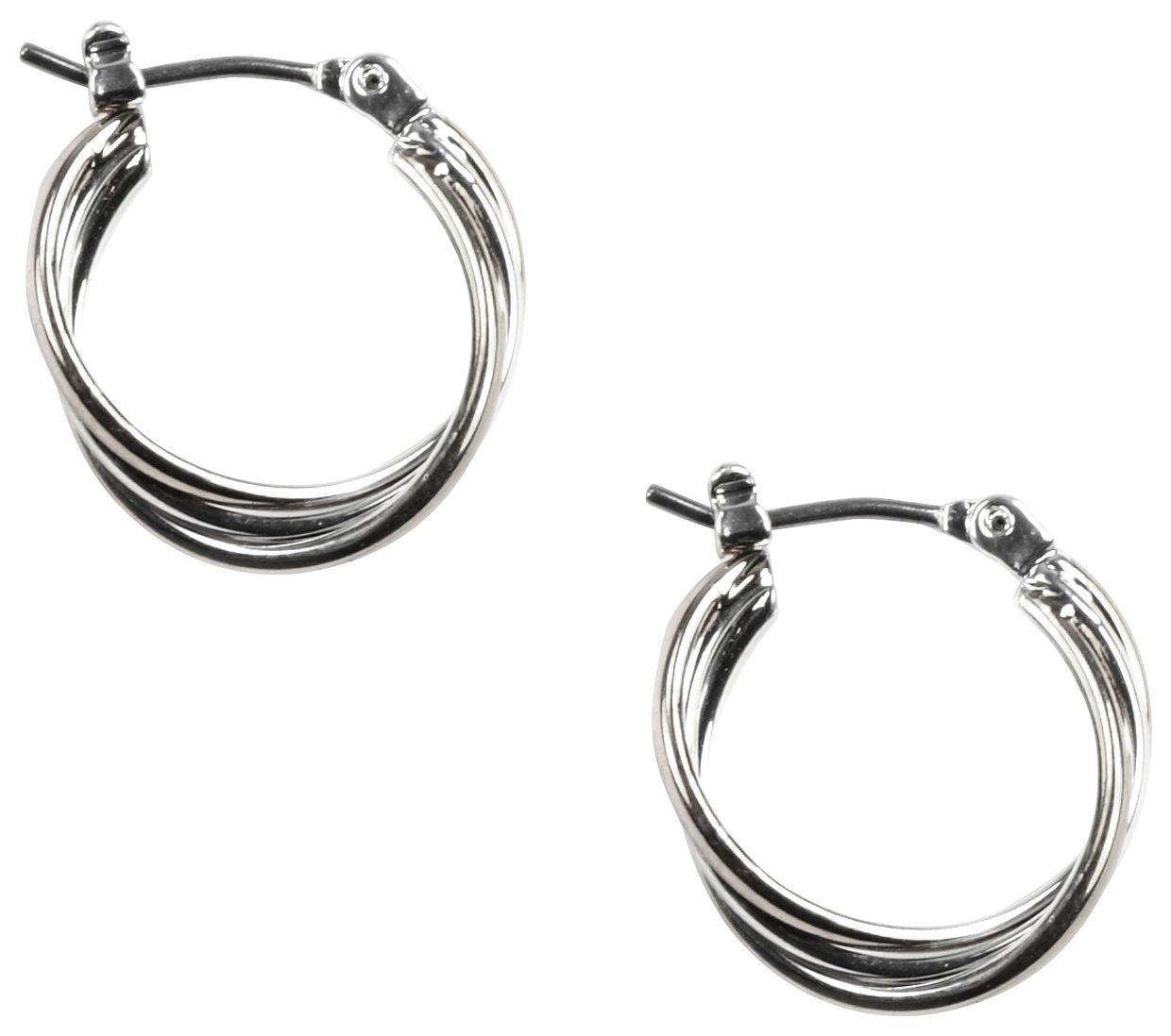 Triple Twist Hoop Earrings