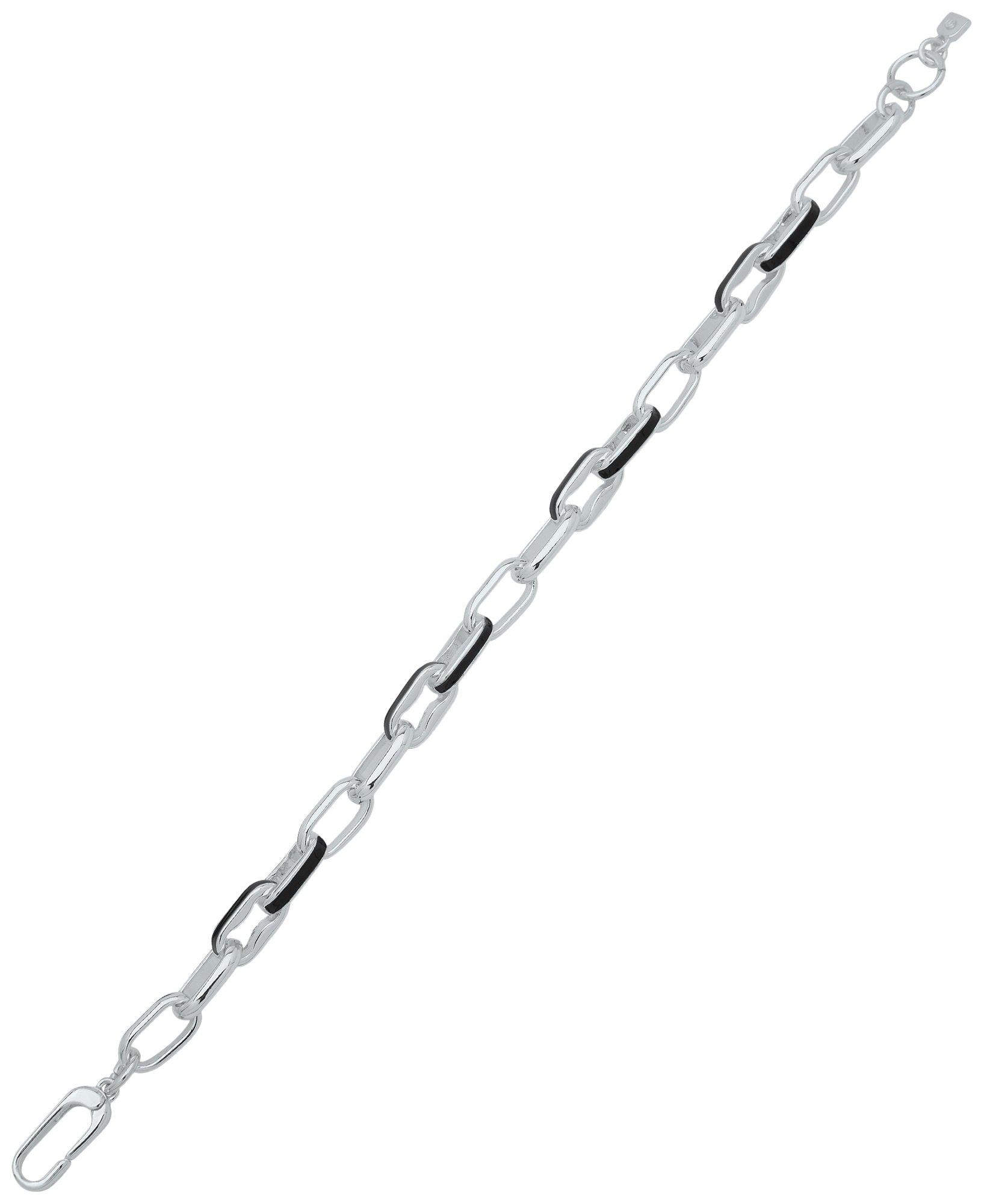 Nine West Enamel Two-Tone Link Chain Bracelet