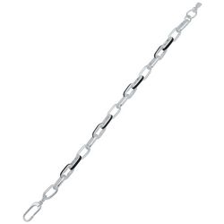 Nine West Enamel Two-Tone Link Chain Bracelet