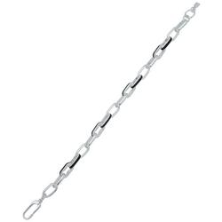 Enamel Two-Tone Link Chain Bracelet