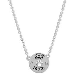 Pet Friends Dog Mom Cutout Paw Print Necklace