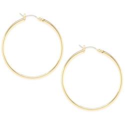 Gold Tone Large Hoop Earrings