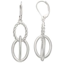 Napier Twisted Linear Links Dangle Earrings
