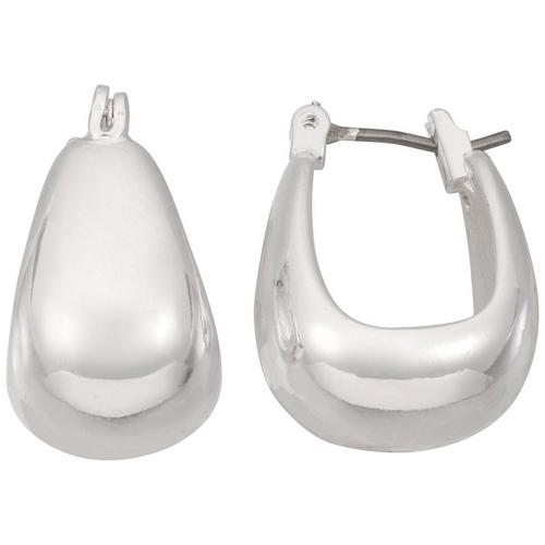 Napier 15MM Domed Hoop Earrings
