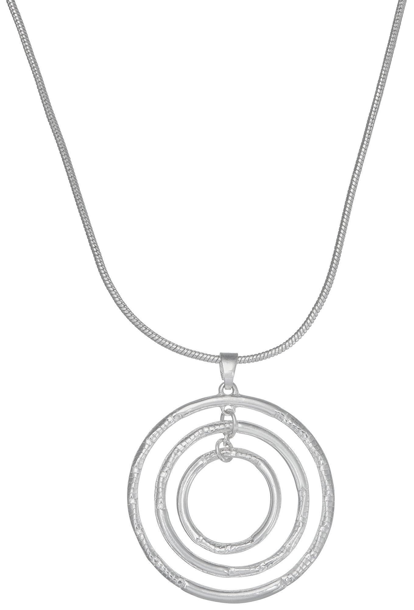 Napier 16 In. Orbital Triple Circle Pendant Necklace